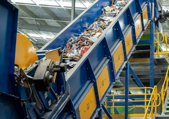 transportadores tablillas planta de reciclaje